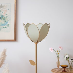 Eenvoudige bloemenvloerlamp en lampenkap Eucalyptus afbeelding 2