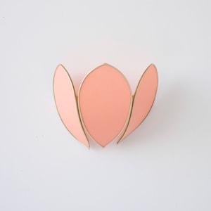 Coral and gold Flower Wall Lamp