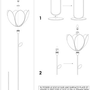 Eenvoudige bloemenvloerlamp en lampenkap Eucalyptus afbeelding 8