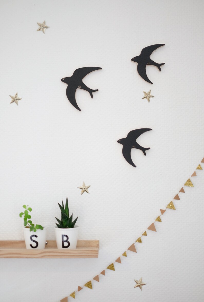 Andorinha Wood Swallow Home decor Decoration Etsy