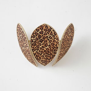 Flower wall lamp - Leopard and gold