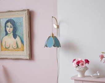 Fleur wall mount and portable lamp - Storm and gold