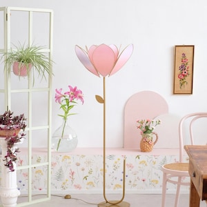 Floor lamp and double flower lampshade - Indian summer