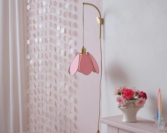 Flower wall mount and portable lamp - Malabar and gold