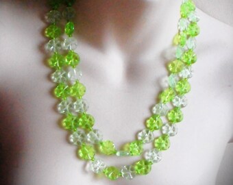 Fabulous "Fruit Salad" Jewellery Set - Vintage 1950's plastic necklace and clip on earrings marked "W Germany"- mid century kitsch pin up