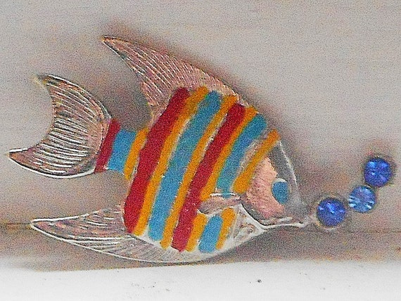 Gorgeous 1950's vintage NOS deadstock Fish Brooch… - image 4