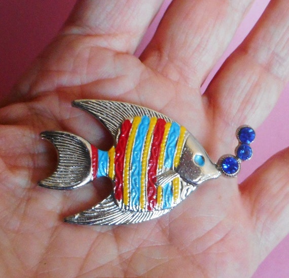 Gorgeous 1950's vintage NOS deadstock Fish Brooch… - image 6