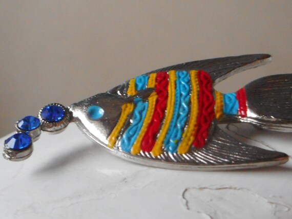 Gorgeous 1950's vintage NOS deadstock Fish Brooch… - image 3