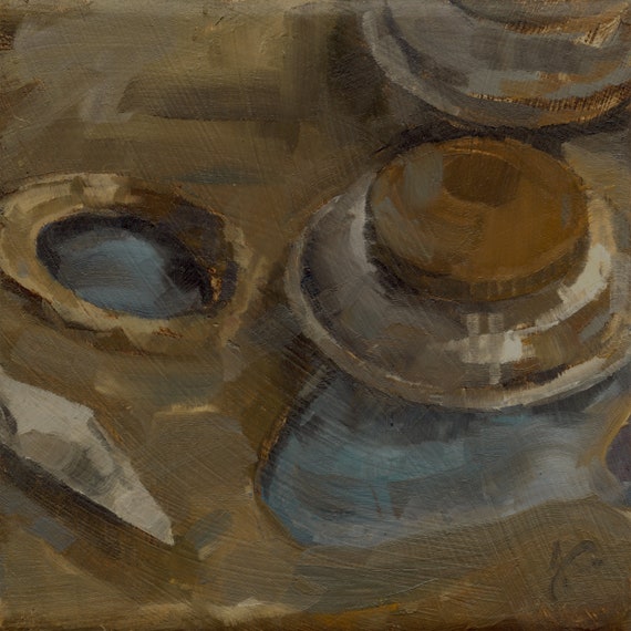 Artists Palette Still Life Daily Oil Painting Unique Original Etsy