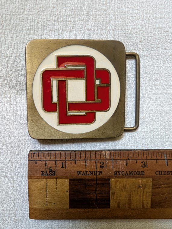 Solid Brass Interlocking Geometric Shape Enamel B… - image 3