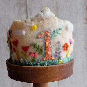 Children&#39;s Birthday Party Felting Crown, Kids Birthday Crown, Waldorf Crown for Toddle,Party Hats & Crowns