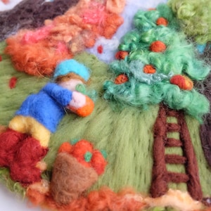4 Seasons Circle, Kindergarten Decor, Wall Hanging, Waldorf Art, Season Table, Nature Table, Felt Arctic Playmat image 5