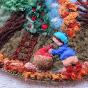 4 Seasons Circle, Kindergarten Decor, Wall Hanging, Waldorf Art, Season Table, Nature Table, Felt Arctic Playmat image 3