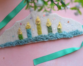 Waldorf Felt Birthday Crown Wool, Personalized Candle Crown, Birthday Crown