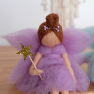 Fairy tale nursery mobile, Needle felt fairy doll,Gift for baby girl image 8