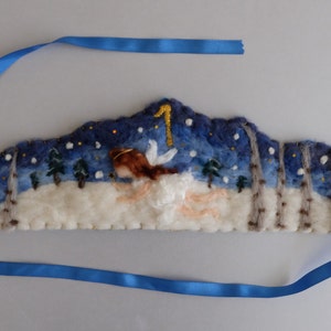 Wool Birthday Crown, Felt Birthday Crown, Light Blue, Winter Birthday, Waldorf Personalize Crown