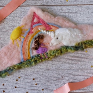 Unicorn Felt Birthday Crown, Needle Party Hat