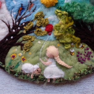 4 Seasons Circle, Kindergarten Decor, Wall Hanging, Waldorf Art, Season Table, Nature Table, Felt Arctic Playmat image 8