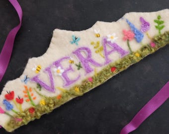 Birthday Crown for kids Embroider, Party Hats Crown