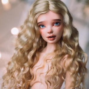 READY OOAK-modepop Yolande 36 cm prachtige handgemaakte harskunstenaar bjd