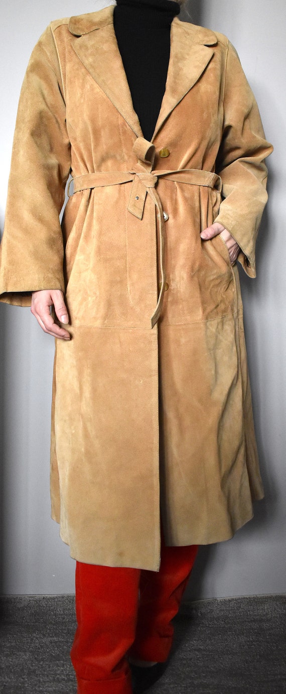 tan midi coat