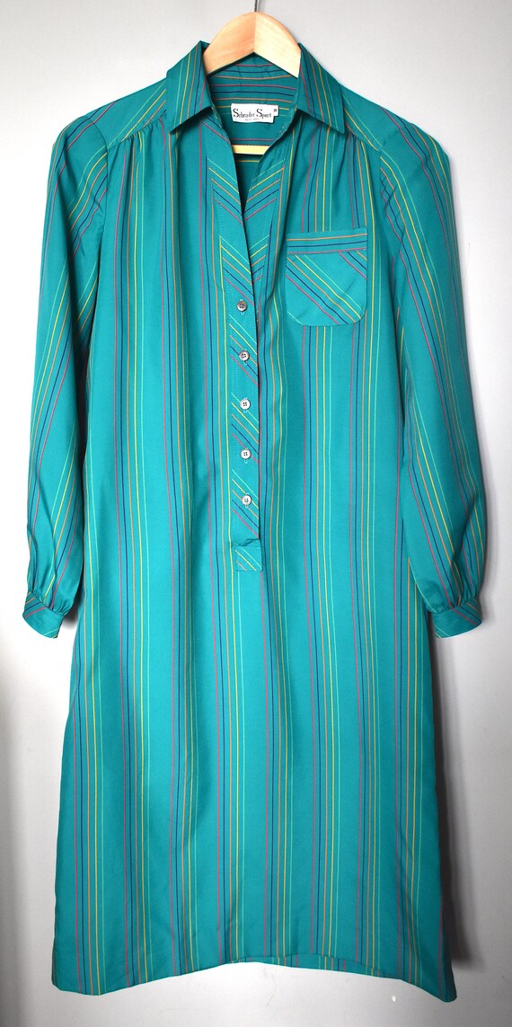 green midi shirt dress