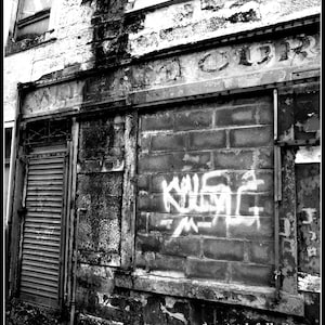 Photography, urban decay Glasgow Scotland, fine art print image 1