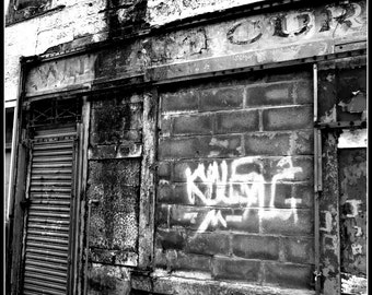 Photography, urban decay Glasgow Scotland, fine art print