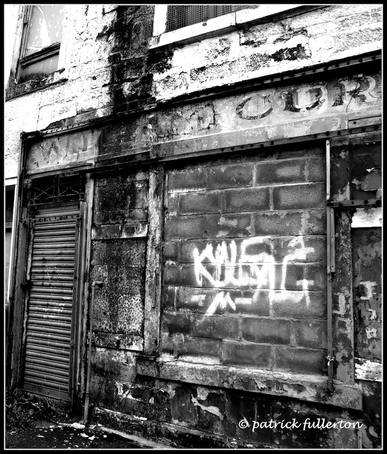 Photography, urban decay Glasgow Scotland, fine art print image 1