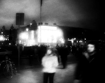 Moody Dublin Street Photography B&W Giclee fine art print