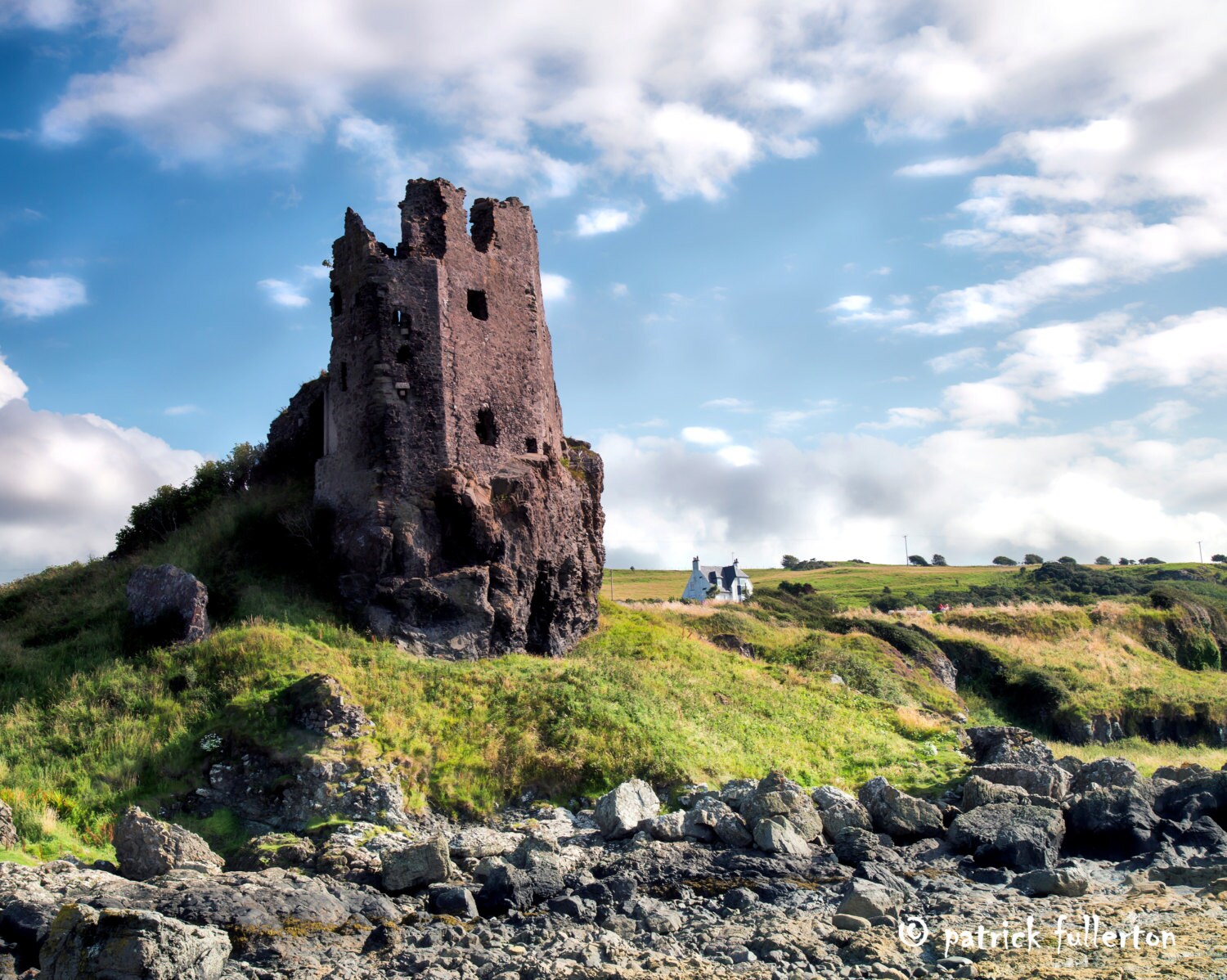 Ayrshire Coast ,dunure Castle south West Scotland .fine Art Glicee