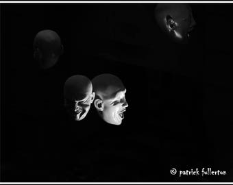 Kelvingrove Art gallery and Museum Glasgow, archival fine art Giclee print heads sculpture