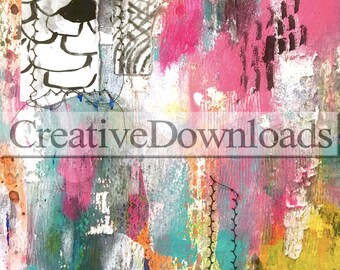 Abstract 4 digital download printable colorful background