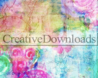 Wild Flowers  digital download printable colorful