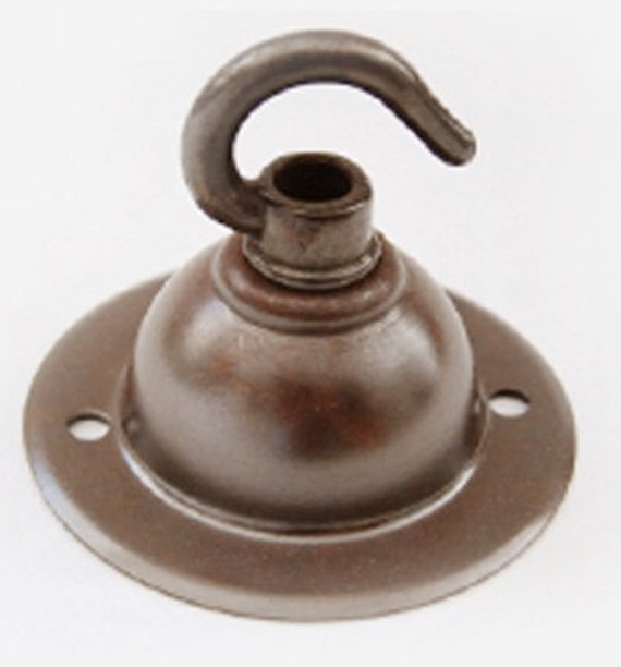 Antique brass ceiling rose clearance with hook