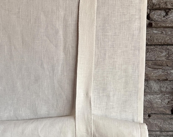 Farmhouse style tie up curtain,  balloon shade, minimalist roll up linen valance, BARE