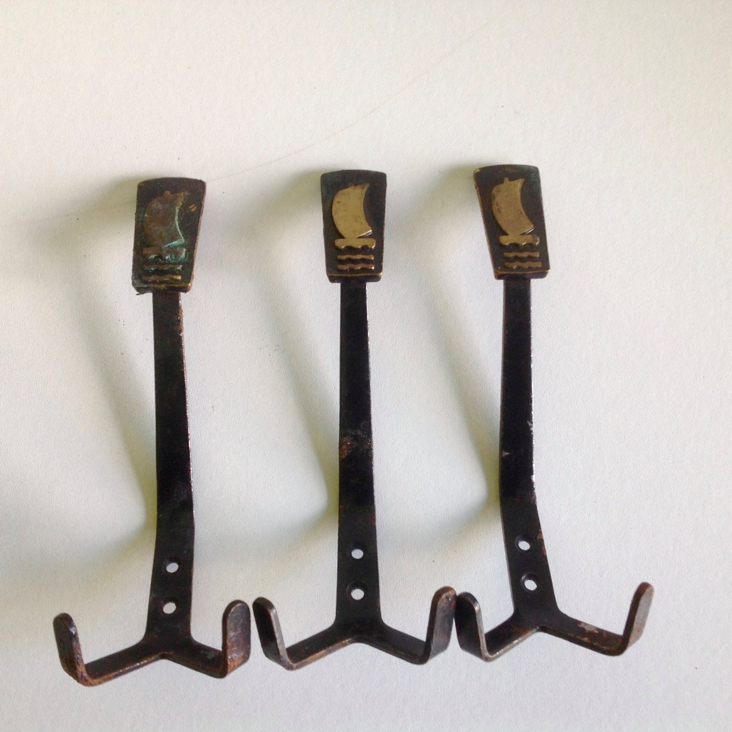 Brass Coat Hook / Vintage Coat Hook / Nautical Coat Hooks Etsy