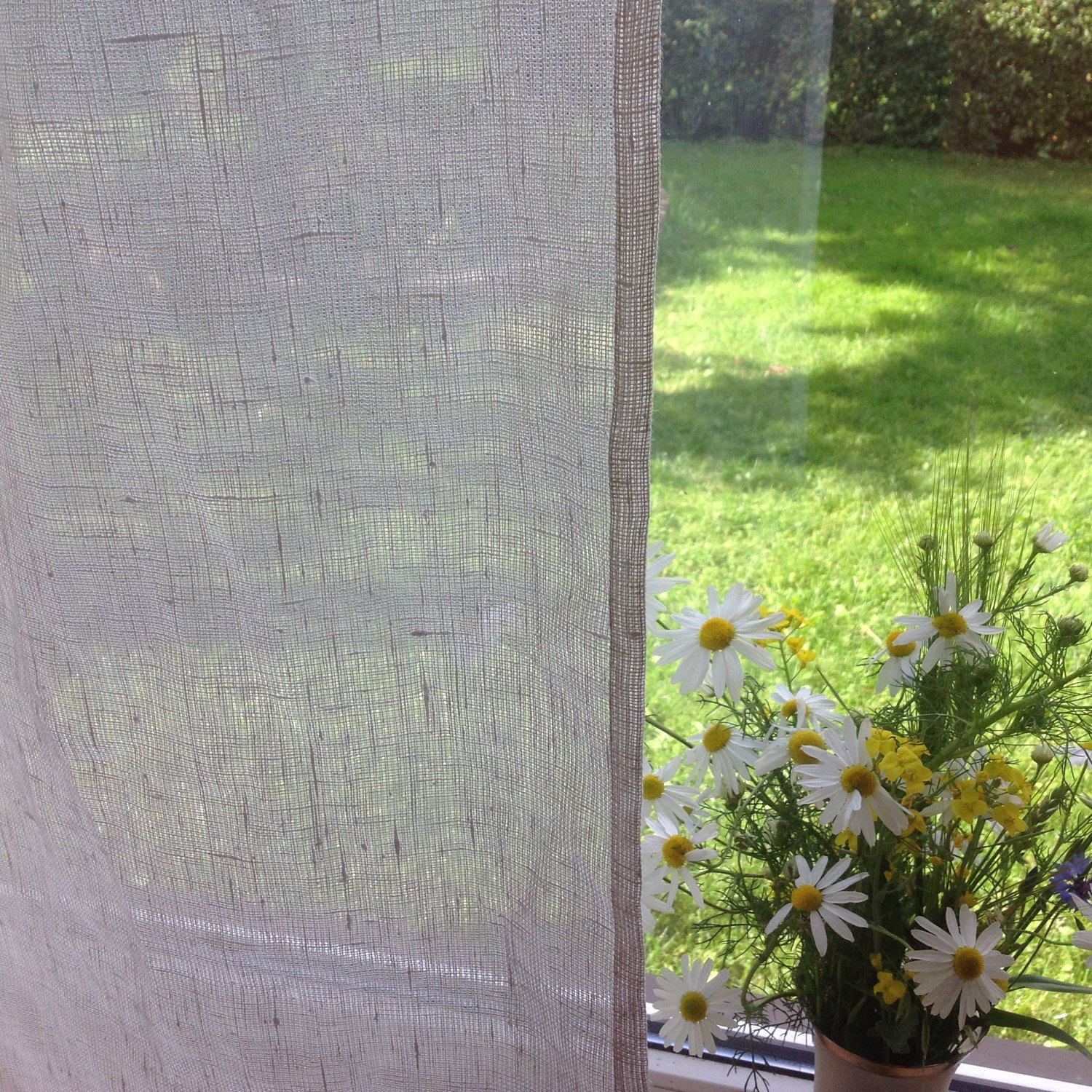 Linen Curtains SICILIA / White Linen Curtains/ Privacy Curtain Etsy