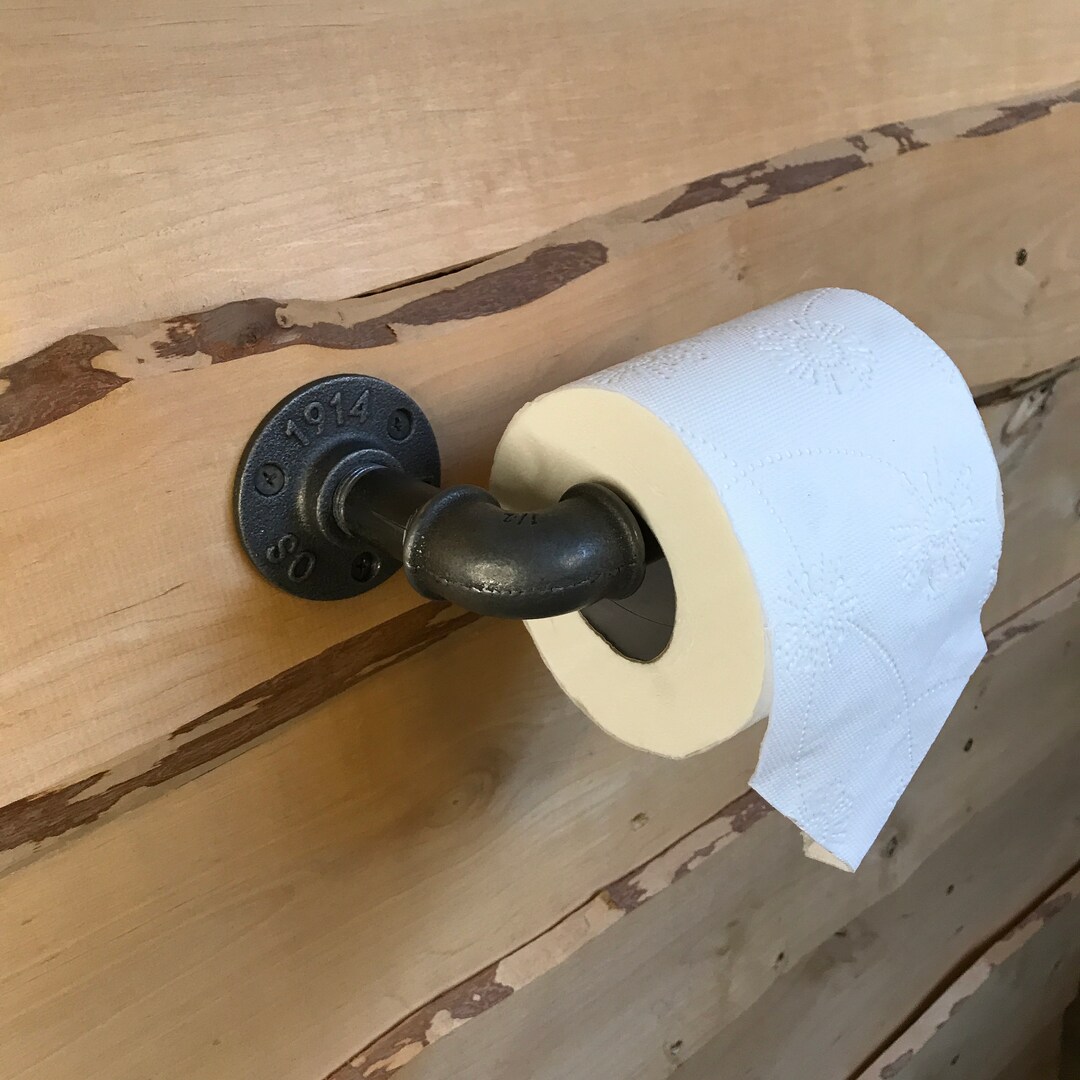 Industrial Pipe Toilet Paper Holder Etsy