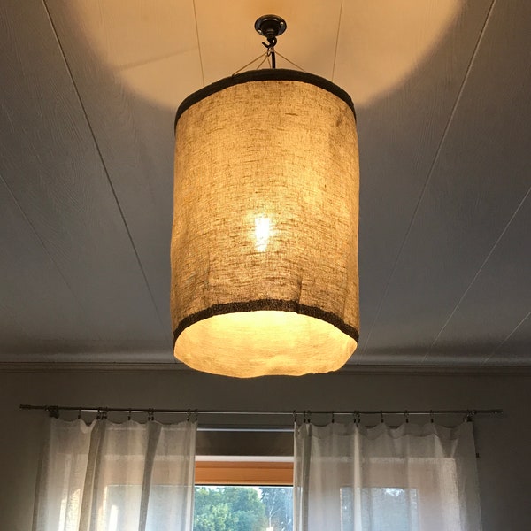Linen Lamp Shade / Pendant light / Lantern lamp shade