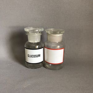 Vintage apothecary jars / pharmaceutical bottles / glass jars