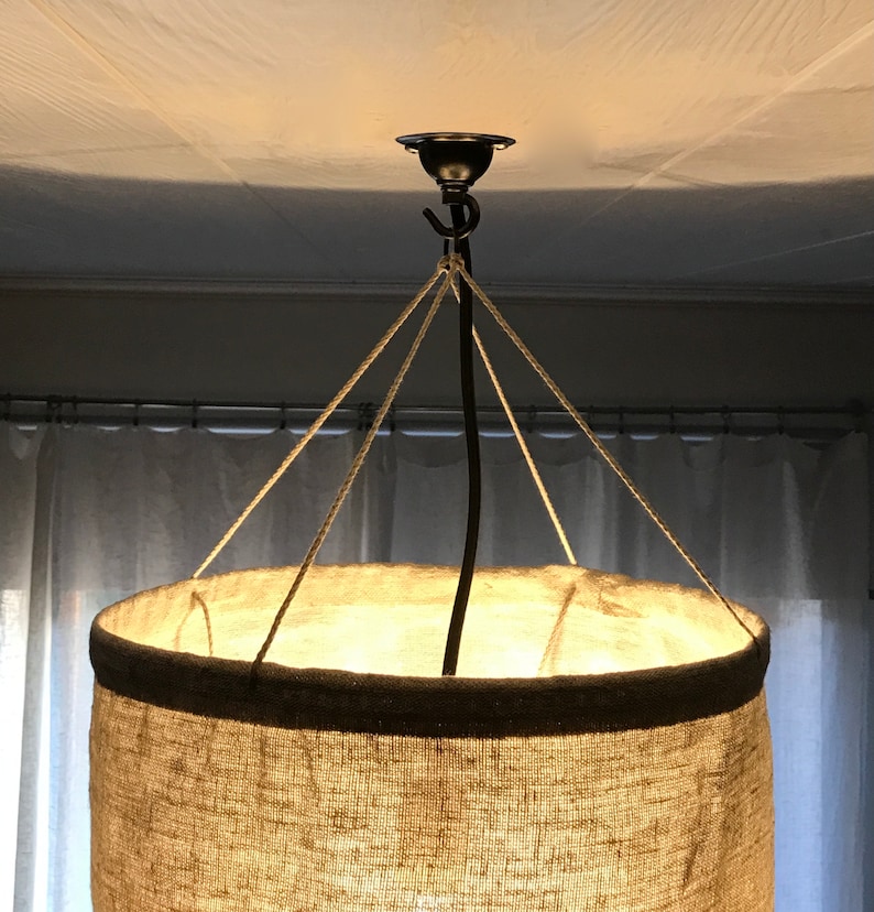 Linen Lamp Shade / Pendant Light / Lantern Lamp Shade Etsy Australia