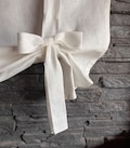 Tie up curtain with BOWS / farmhouse balloon shade / tie up  linen valance / linen curtain / natural WHITE