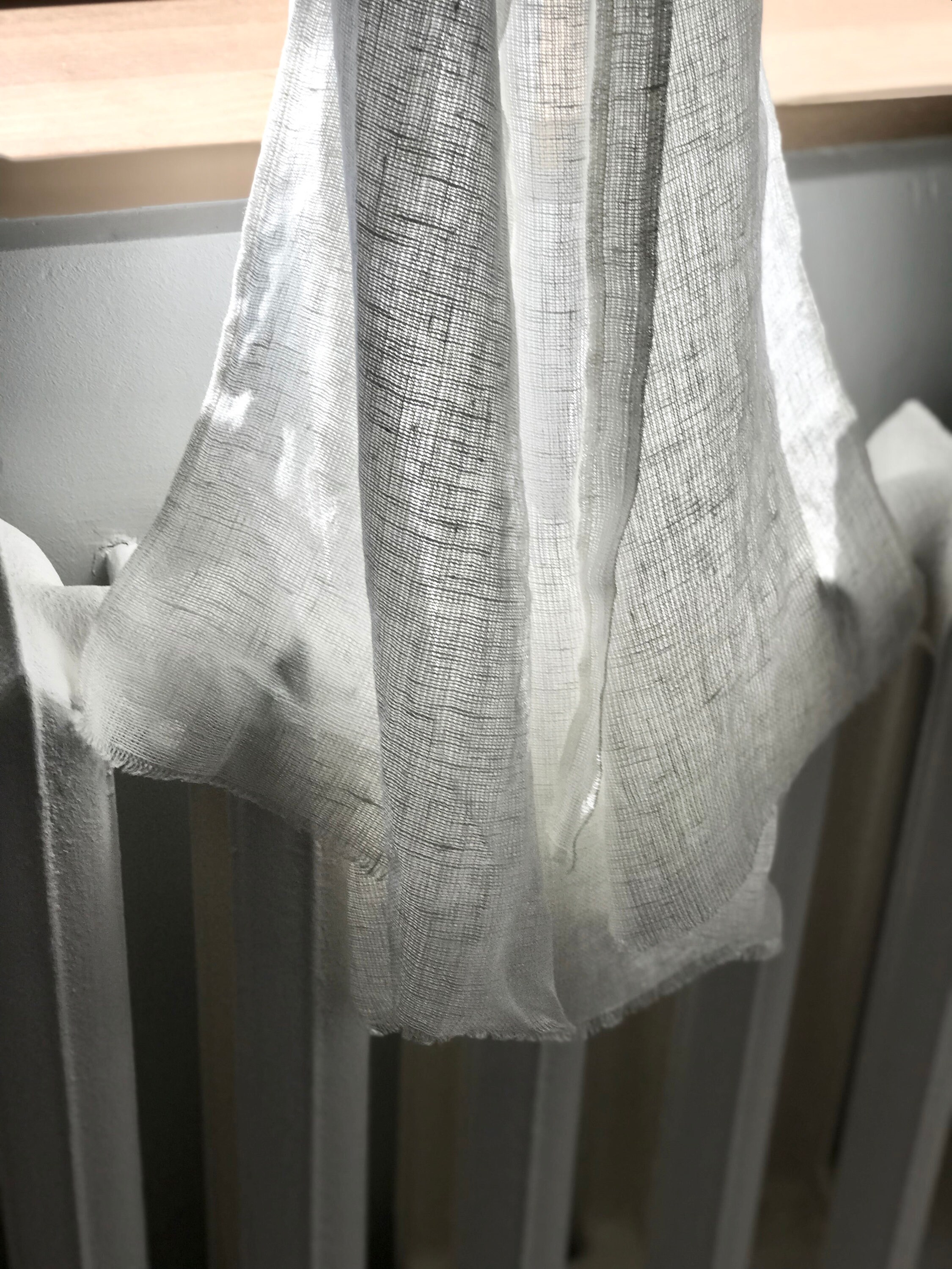 Linen tab top curtain CALGARY/ white linen curtain panel with Etsy