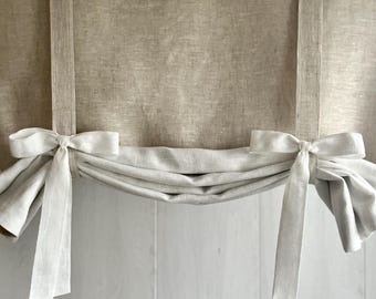 Tenda a pacchetto in stile scandinavo, mantovana a palloncino in stile fattoria, DUO BOWS