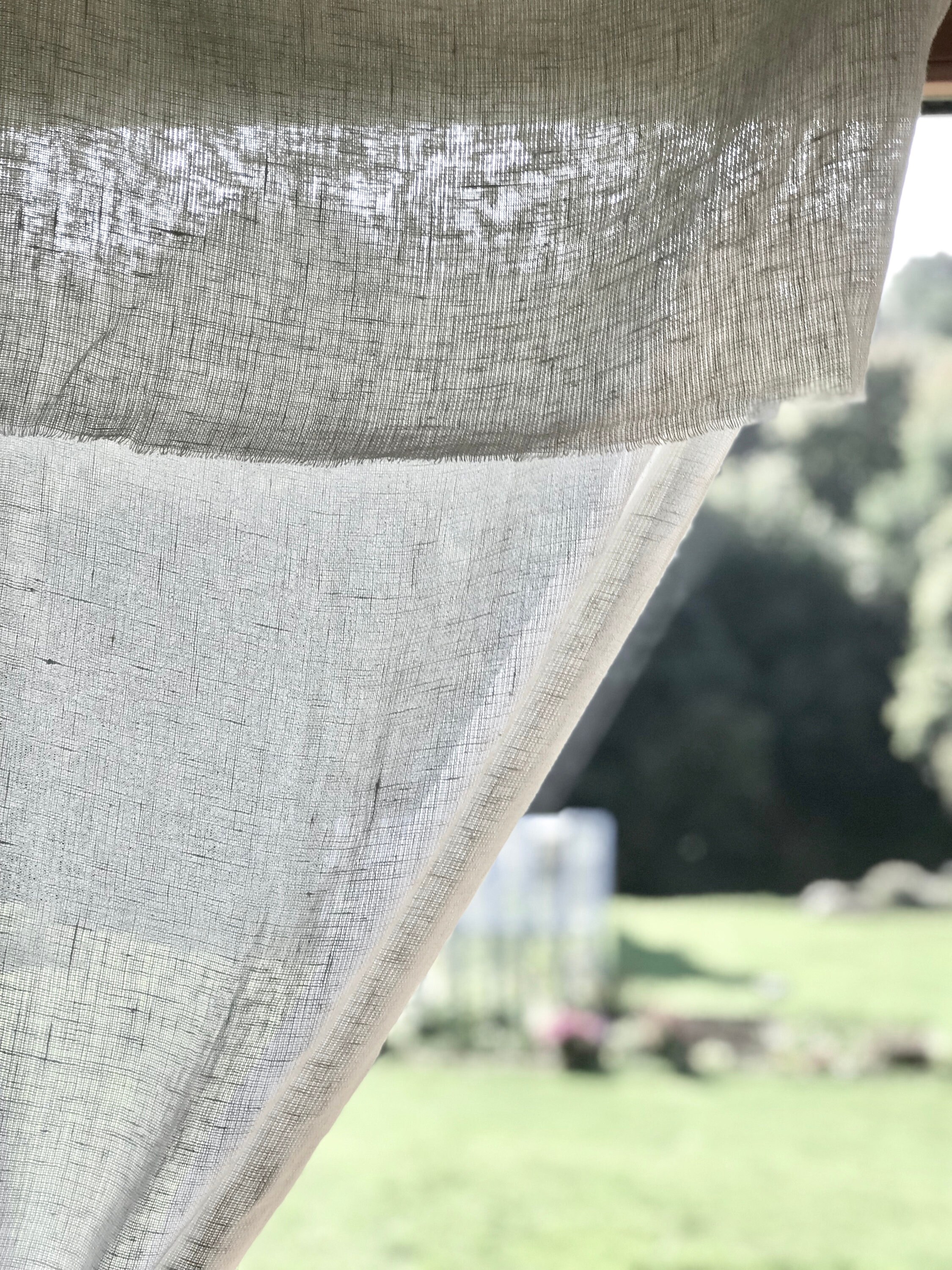 Linen tab top curtain CALGARY/ white linen curtain panel with Etsy