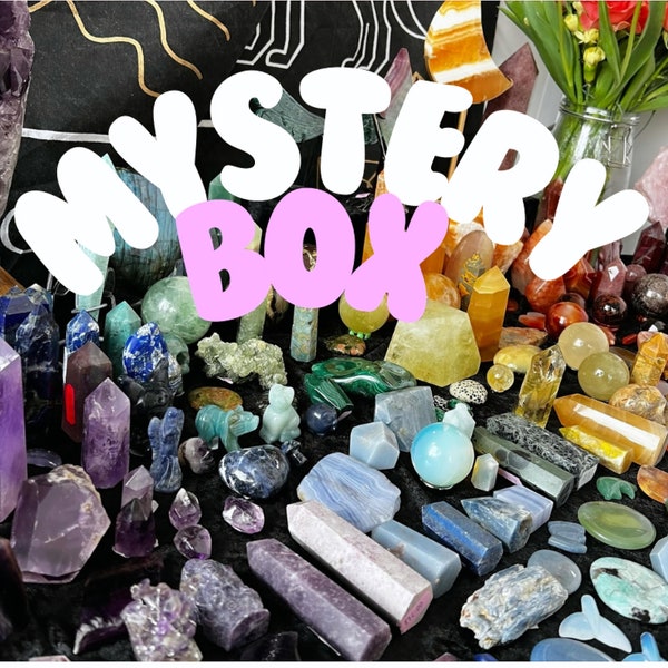 Mystery Crystal Box,,Healing Crystal,Jewelry,Crystal gifts,Home decorati ,Mystery Lucky Scoop, Lucky Crystal, Crystal Set, Surprise Crystal