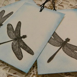 Vintage Inspired Dragonfly Gift / Luggage Tags Set Of 6 image 5