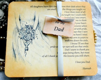 DAD-Father of the Bride Thank You Card-Poem-Personalised-Wedding-Card