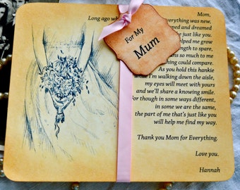 MUM-Mother of the Bride Thank You Card-Keepsake-Wedding-Personalised-Vintage Card